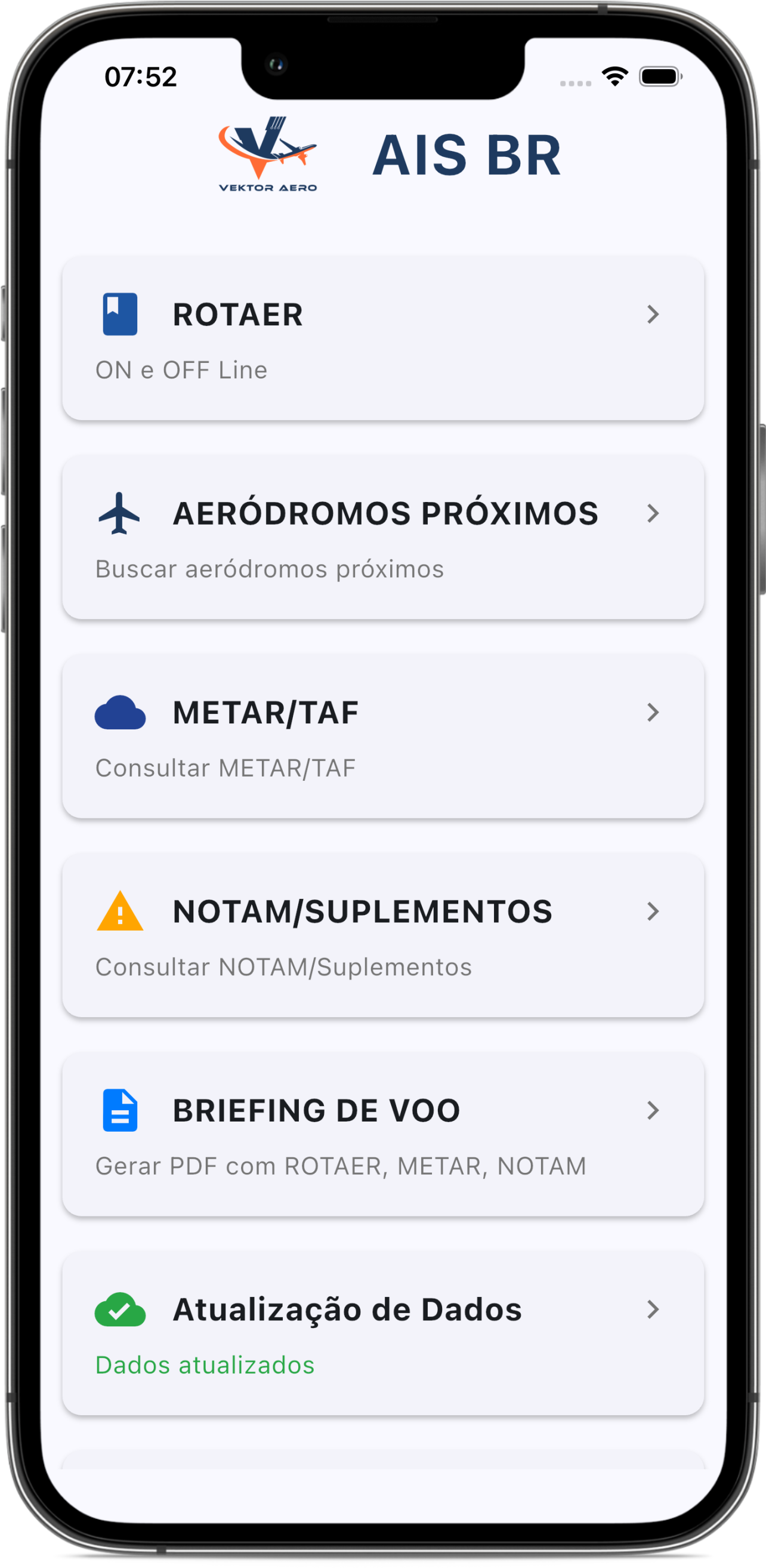 Tela principal do AIS BR