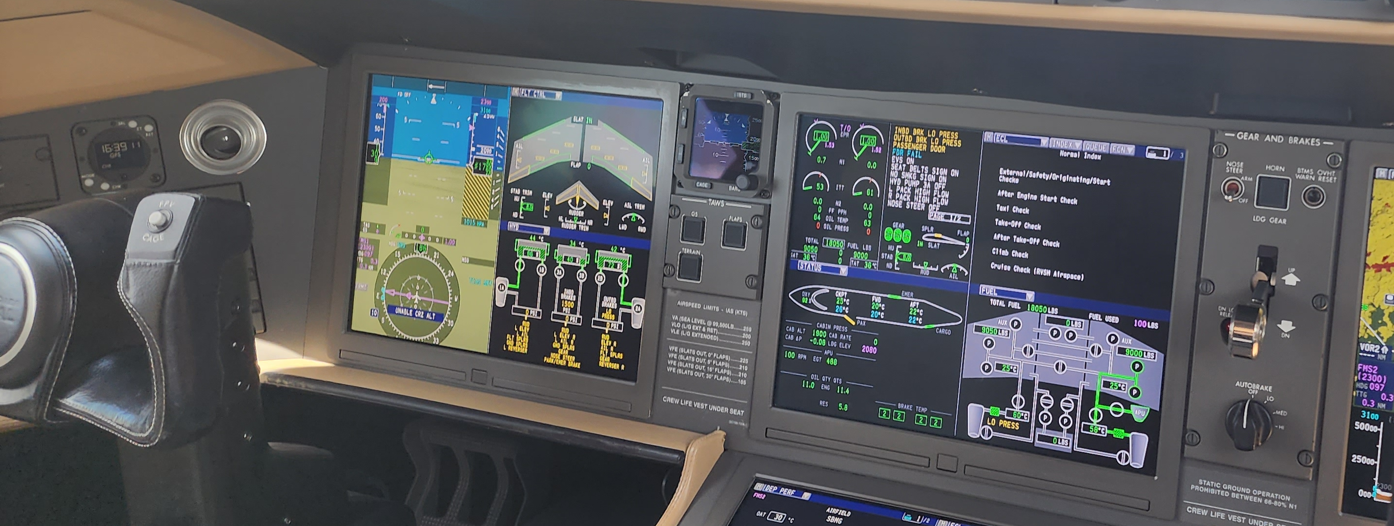 Painel de uma aeronave