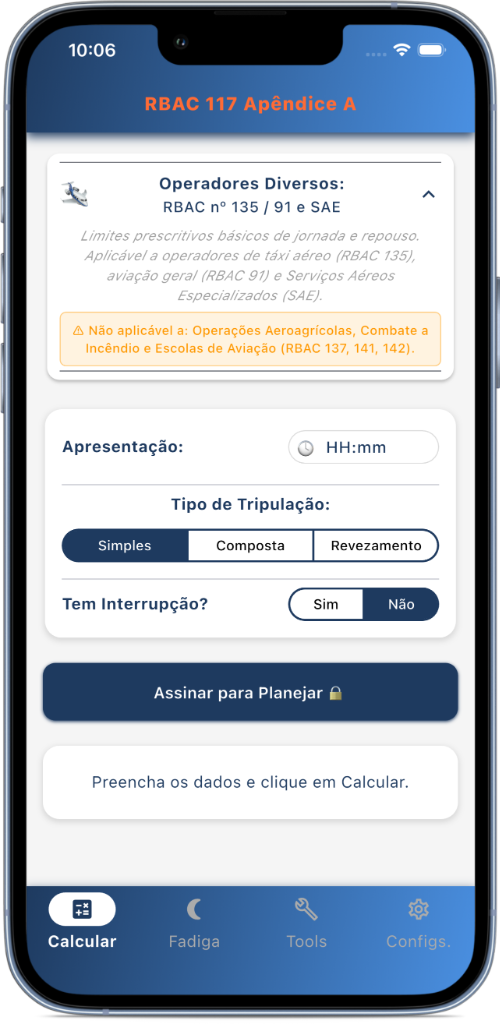 Interface do app Journey Comply detalhando a verificação de regras sob o regulamento RBAC 117